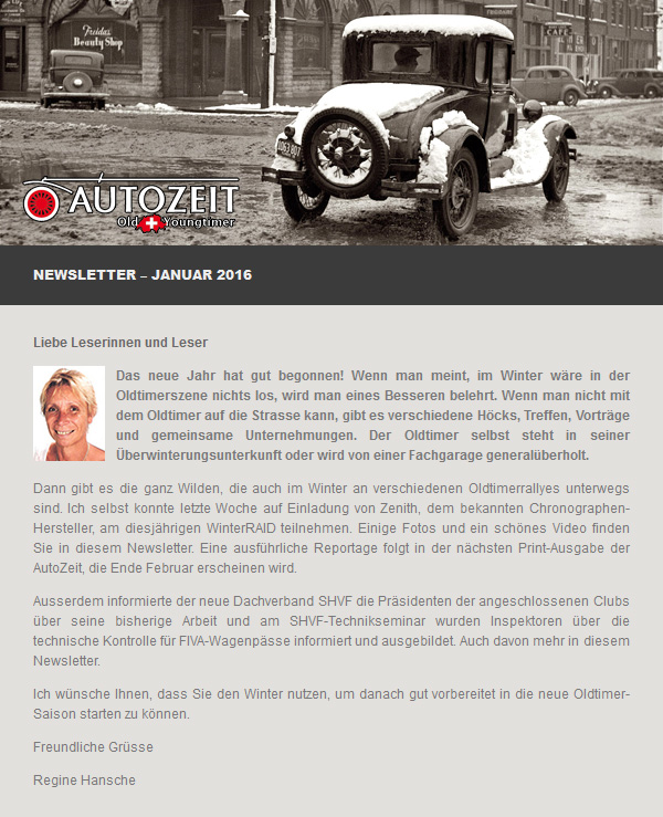 AutoZeit Newsletter Januar 2016